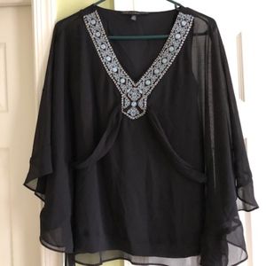 WHBM Black Blouse
